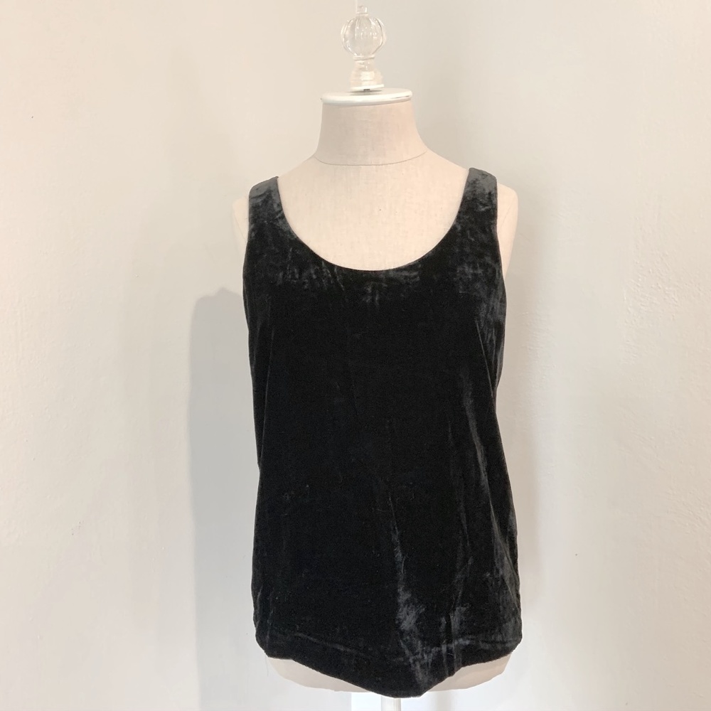 NWT J. Crew Black Vevlet Tank Top Size 2T